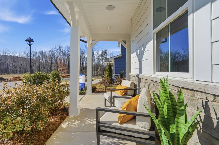 Redwood Model front porch