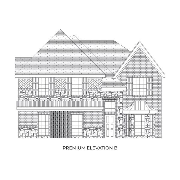 Representative rendering of the exterior for the Princeton FSW (w/Game) by First Texas Homes (Image 3).