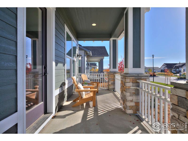 Front porch perfect for morning coffee