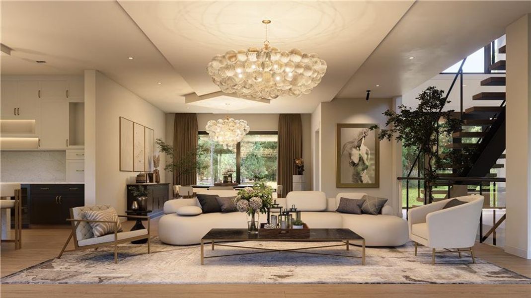 Furnished interior view inside a new home in , Suwanee (Image 5).