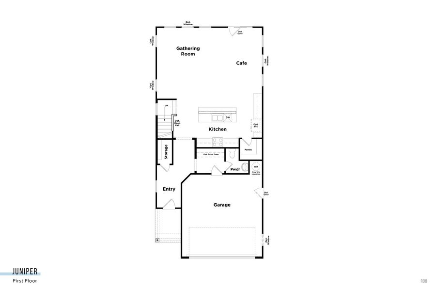 2D floor plan layout for the Juniper by DRB Homes in Cottages of Bearwood, Mount Pleasant, TN (Image 3). 2D floor plan layout for the Juniper by DRB Homes in Cottages of Bearwood, Mount Pleasant, TN (Image 3).