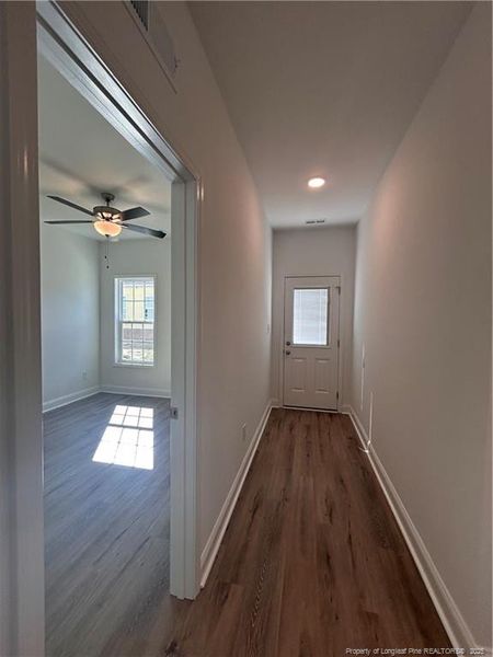 Hall leading to backyard