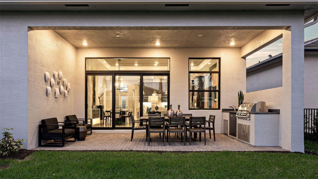 Exterior details and patio area of a home in Cresswind Palm Beach at Westlake, Westlake (Image 4).