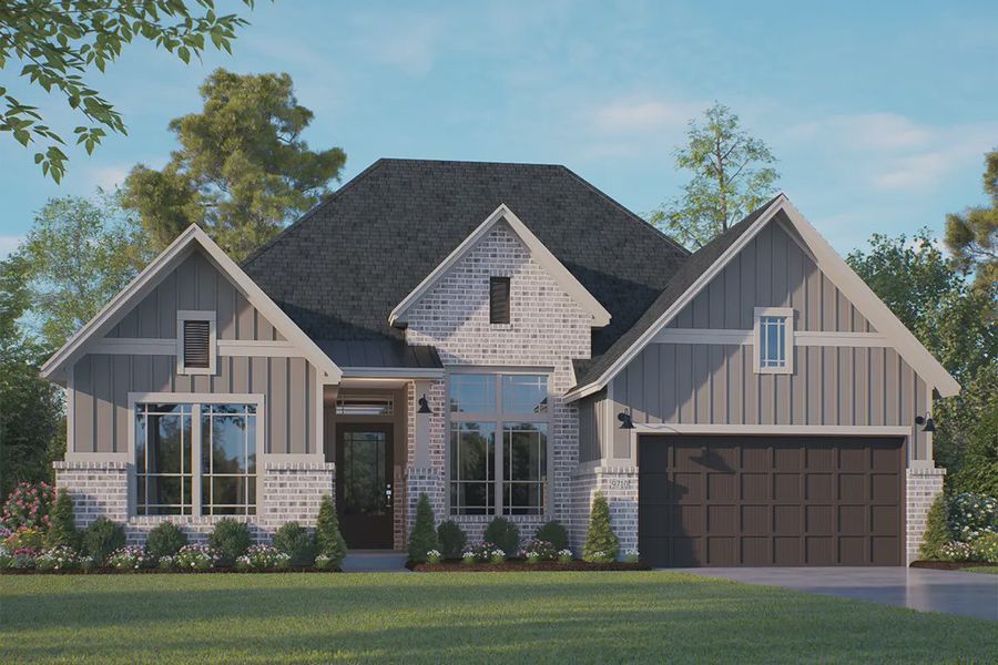 Representative exterior photo of a completed home built from the Lakeway by Chesmar Homes in Riceland 60',65',70', Mont Belvieu, TX (Image 17).