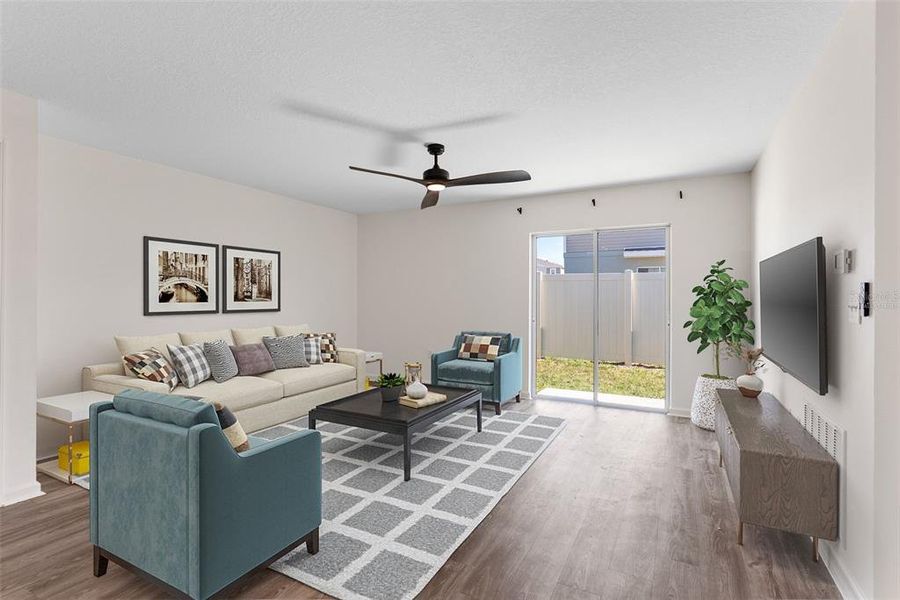 Furnished interior view inside a new home in Sumter Villas, Sumterville (Image 6).