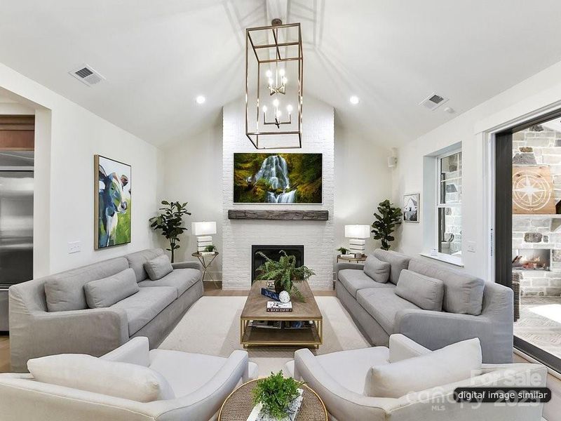 Furnished interior view inside a new home in , Charlotte (Image 18).