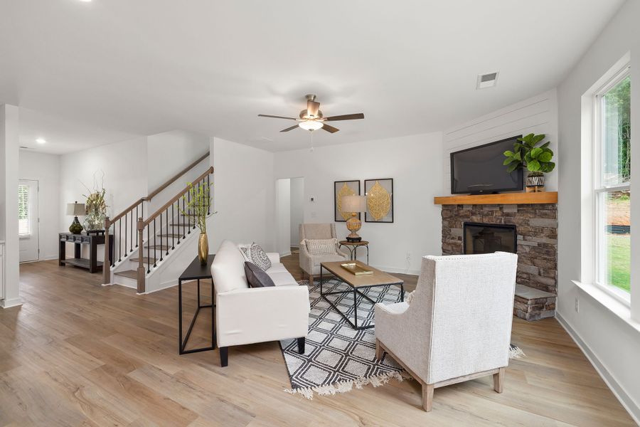 Optional Fireplace in family room