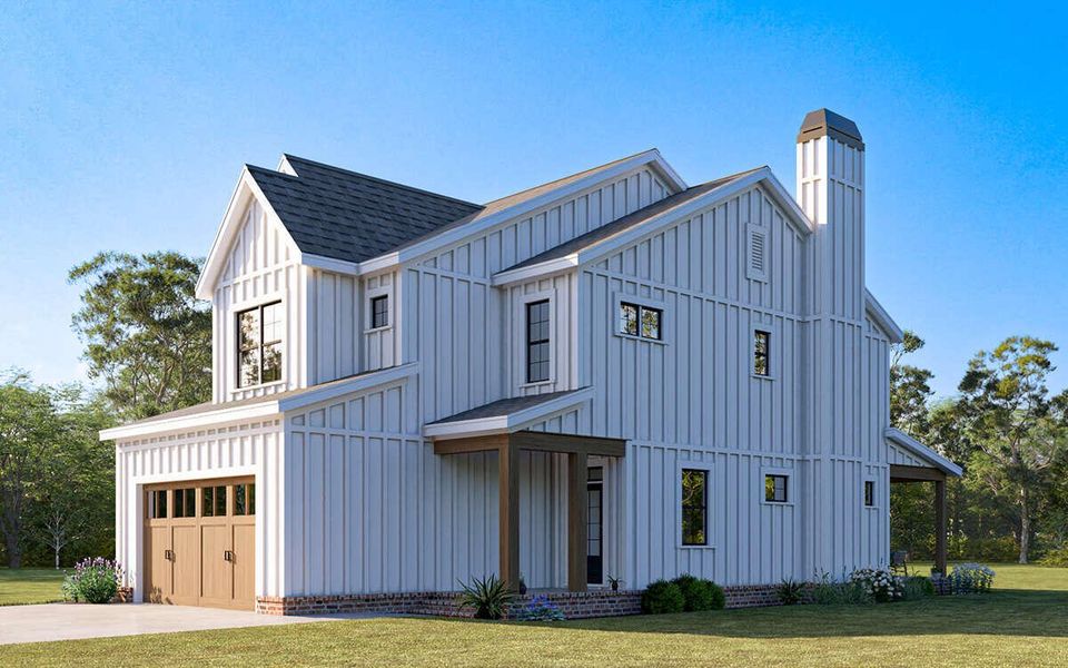 Front exterior of a new home in , Goose Creek, SC, highlighting curb appeal (Image 23).