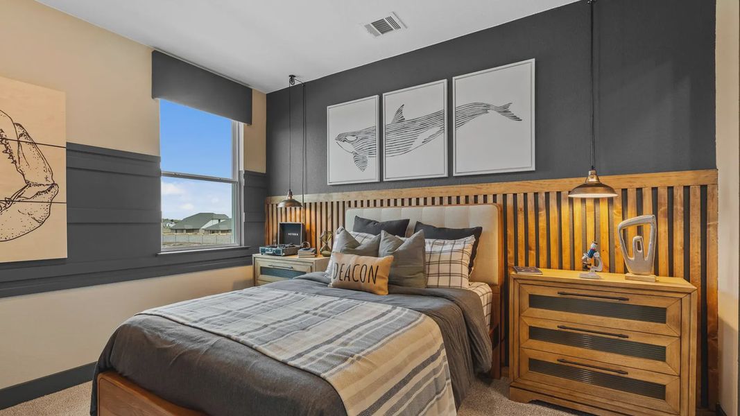 Representative furnished interior of a home built from the Acadia by Chesmar Homes in Elyson 50's, Katy (Image 29).