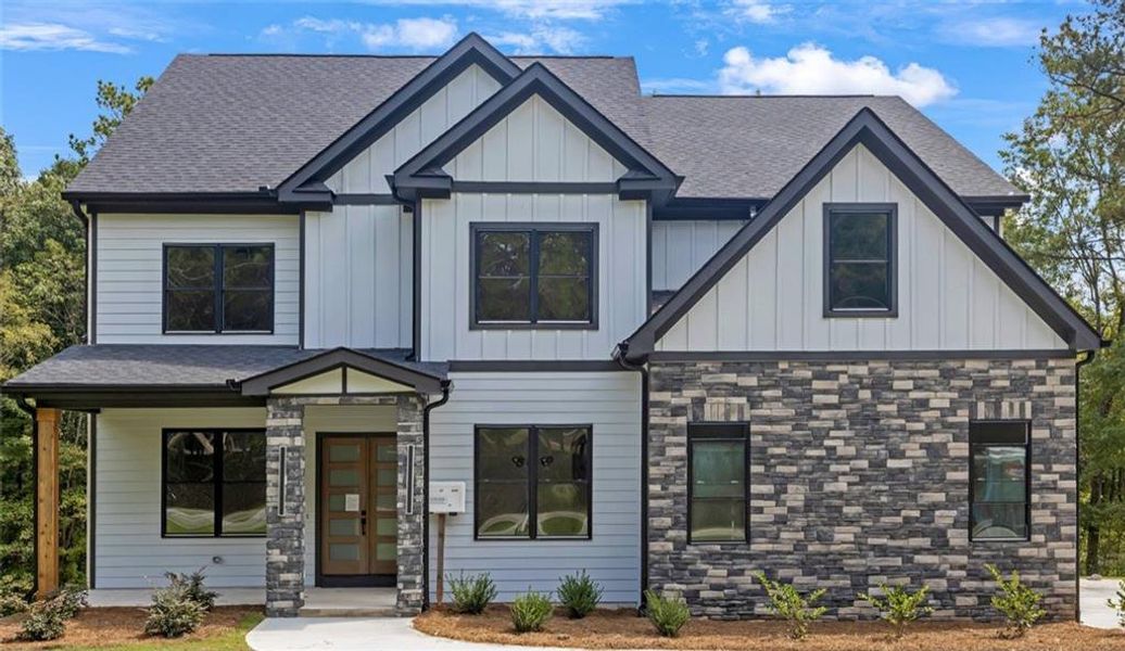 Front exterior of a new home in , Conyers, GA, highlighting curb appeal (Image 15).
