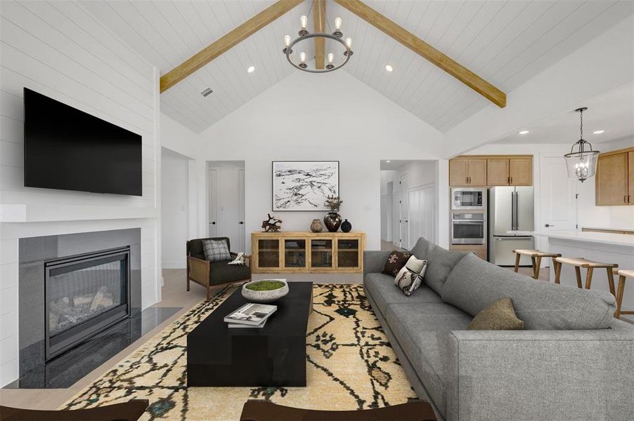 Furnished interior view inside a new home in Heath Golf & Yacht Estates, Heath (Image 8).