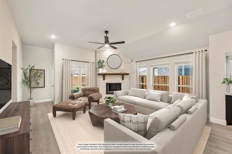 Furnished interior view inside a new home in Star Ranch Classic 50, Godley (Image 14).