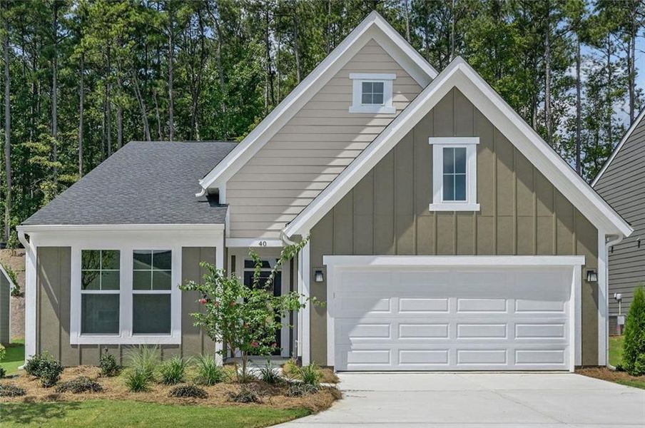 Front exterior of a new home in Easton Park, Dallas, GA, highlighting curb appeal (Image 22).