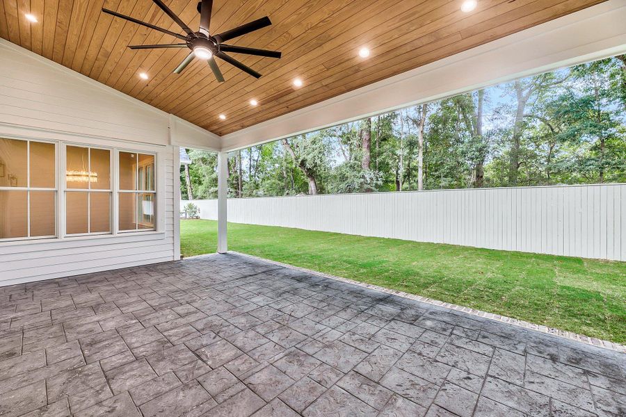 Exterior details and patio area of a home in , Johns Island (Image 26). Exterior details and patio area of a home in , Johns Island (Image 26).