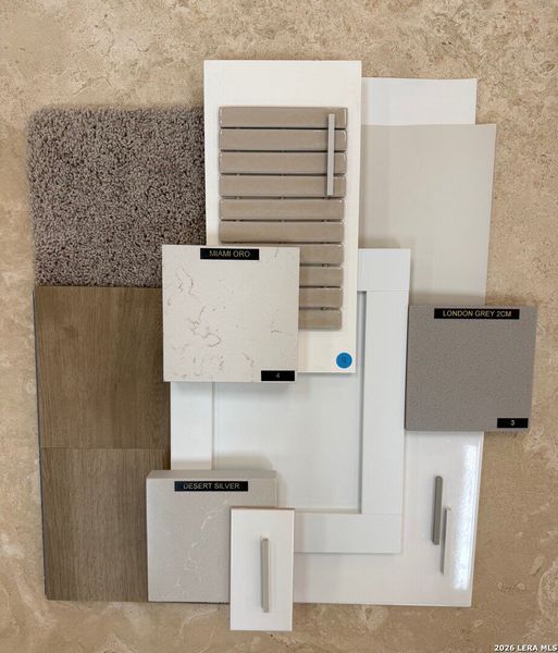 Sample of building materials used in homes in Jordan's Ranch, San Antonio (Image 29).
