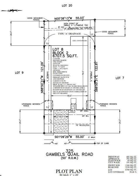 Actual Plot Plan Actual Plot Plan