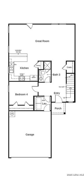 2D floor plan layout of this home in Punta Verde, Converse, TX (Image 3).