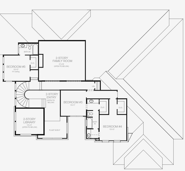 2D floor plan layout for the 4354A by Perry Homes in Thornebrook 1 Acre, Bulverde, TX (Image 4). 2D floor plan layout for the 4354A by Perry Homes in Thornebrook 1 Acre, Bulverde, TX (Image 4).