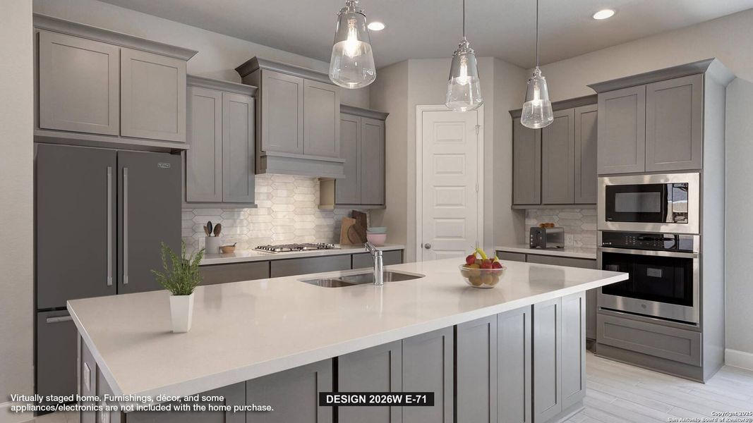 Furnished interior view inside a new home in Kallison Ranch 45', San Antonio (Image 3). Furnished interior view inside a new home in Kallison Ranch 45', San Antonio (Image 3).