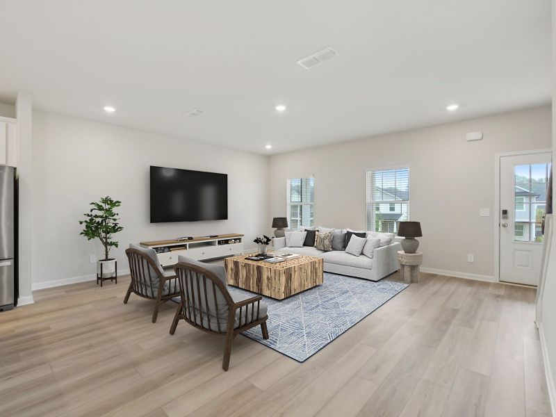 Furnished interior view inside a new home in Marshburn Landing - Bungalow Series, Wendell (Image 9).