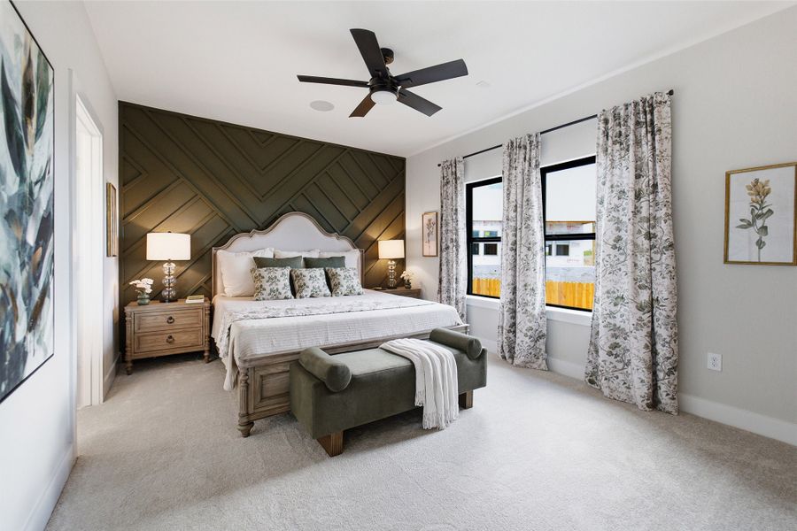 Furnished interior view inside a new home in Sunfield, Buda (Image 24).