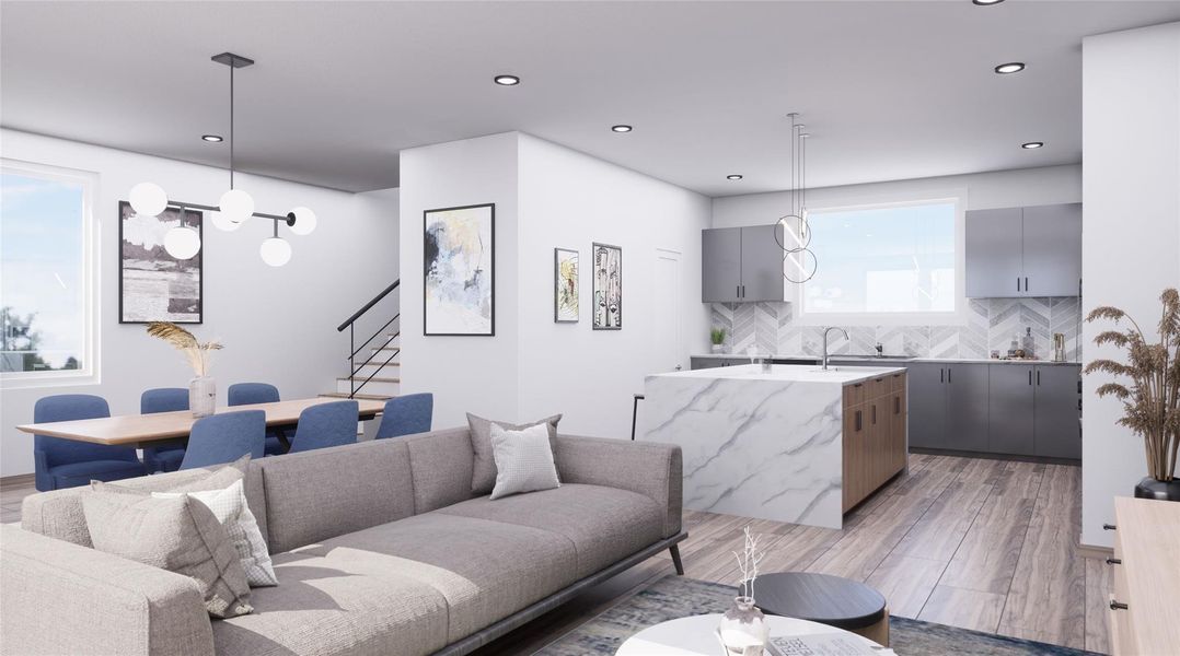 Furnished interior view inside a new home in , Houston (Image 10).