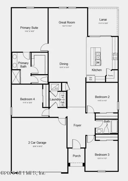 2D floor plan layout of this home in Coopers Meadow, Jacksonville, FL (Image 2). 2D floor plan layout of this home in Coopers Meadow, Jacksonville, FL (Image 2).