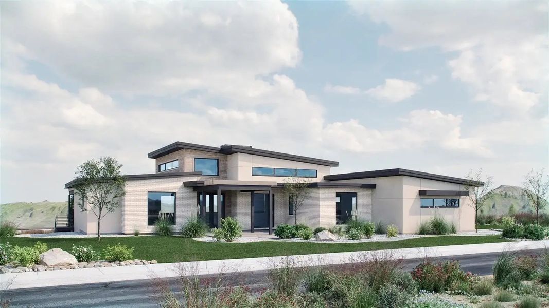 Representative exterior photo of a completed home built from the Walnut by Work Shop Colorado in Signature at Crystal Valley, Castle Rock, CO (Image 1). Representative exterior photo of a completed home built from the Walnut by Work Shop Colorado in Signature at Crystal Valley, Castle Rock, CO (Image 1).