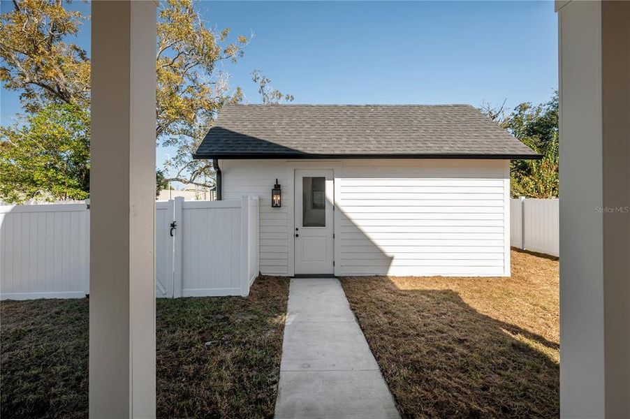 Exterior details and patio area of a home in , Tampa (Image 3). Exterior details and patio area of a home in , Tampa (Image 3).