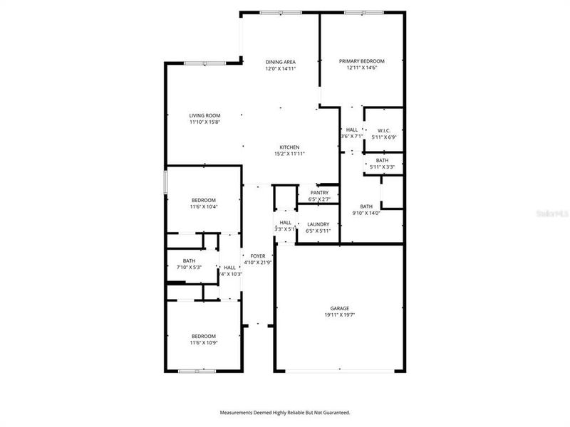 2D floor plan layout of this home in Westridge Park, Zellwood, FL (Image 4).