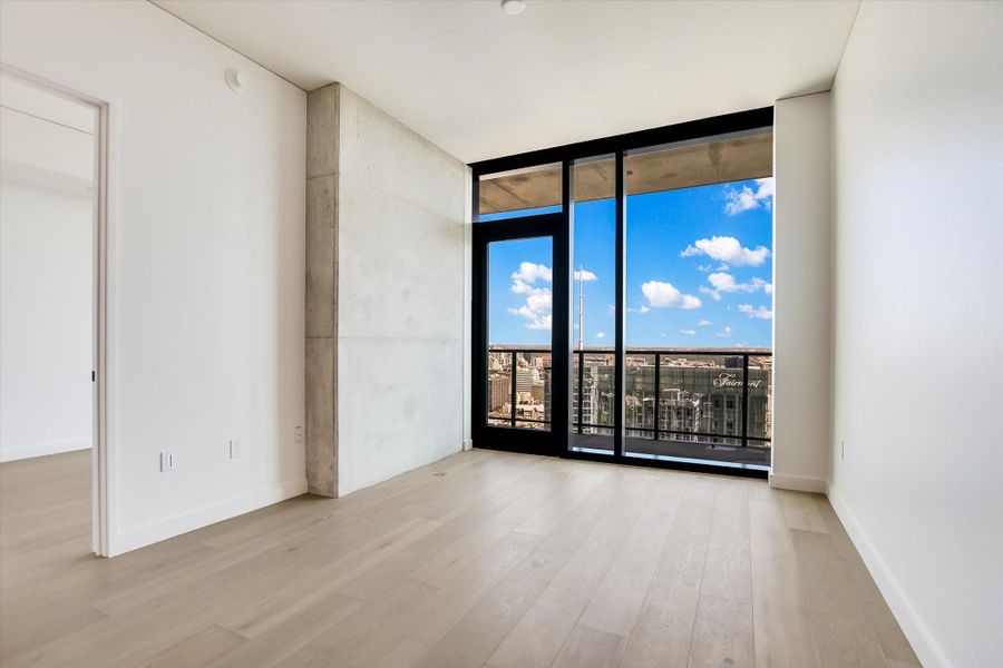 Photos shown are of the same floor plan three floors higher.