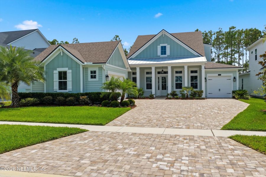 Front exterior of a new home in , Ponte Vedra, FL, highlighting curb appeal (Image 1). Front exterior of a new home in , Ponte Vedra, FL, highlighting curb appeal (Image 1).