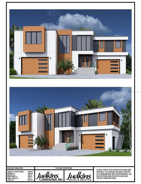 Front exterior of a new home in , Hernando Beach, FL, highlighting curb appeal (Image 5). Front exterior of a new home in , Hernando Beach, FL, highlighting curb appeal (Image 5).