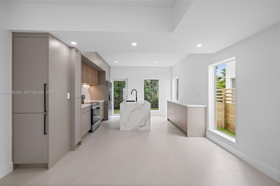 Furnished interior view inside a new home in , South Miami (Image 6). Furnished interior view inside a new home in , South Miami (Image 6).