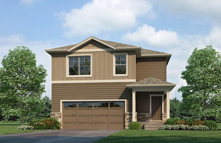 Representative exterior photo of a completed home built from the Elder by D.R. Horton in Tailholt, Severance, CO (Image 23).