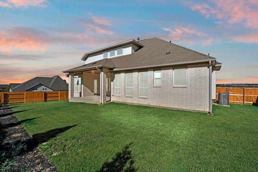 Rear of Home and Private Backyard