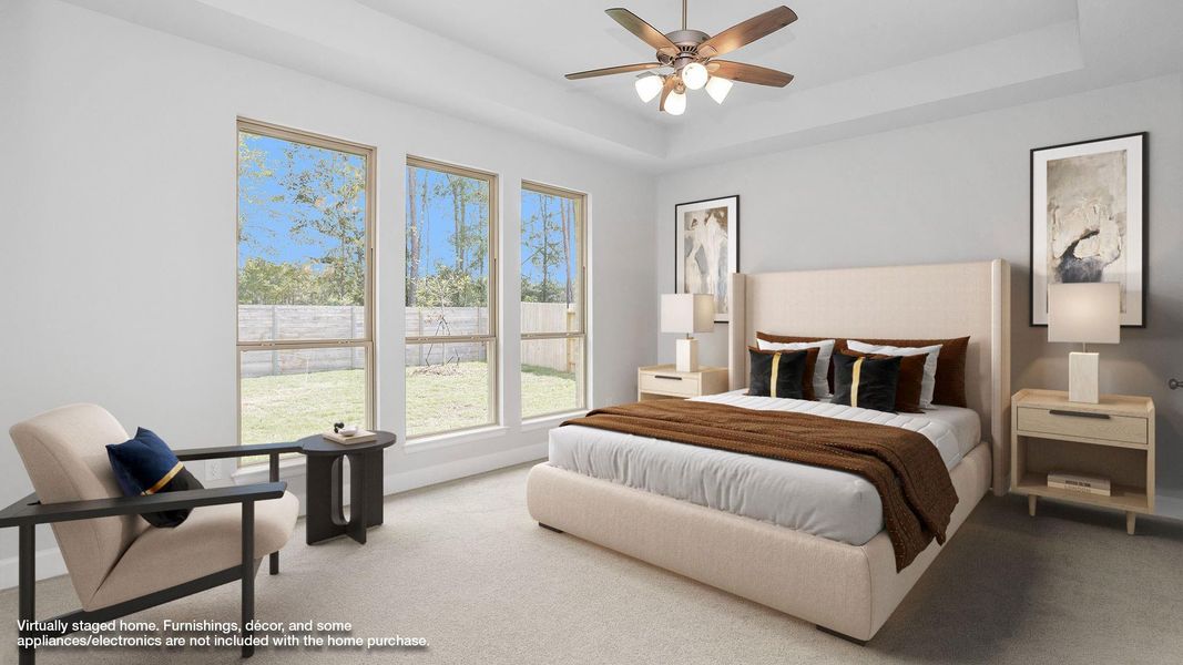 Furnished interior view inside a new home in Artavia 50', Conroe (Image 3). Furnished interior view inside a new home in Artavia 50', Conroe (Image 3).