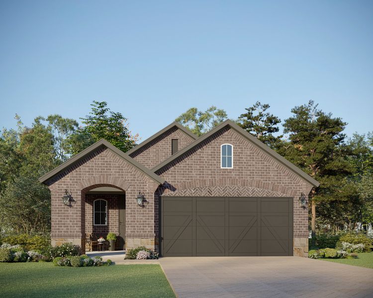 Plan 1471 Elevation A w/ Stone Plan 1471 Elevation A w/ Stone