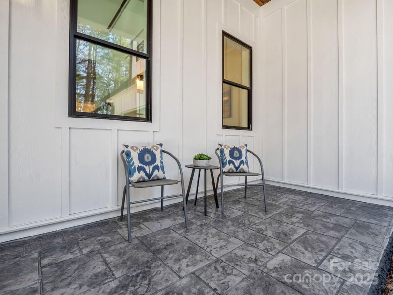 Exterior details and patio area of a home in , Hendersonville (Image 29).