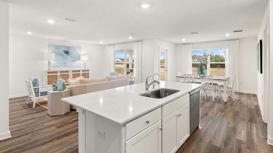Furnished interior view inside a new home in Magnolia at the Bluffs Phase 3, Freeport (Image 6).
