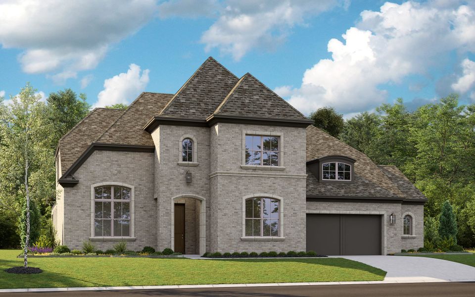 Representative exterior photo of a completed home built from the 6051 by Tradition Homes in Furst Ranch – 80′ Lots, Argyle, TX (Image 3). Representative exterior photo of a completed home built from the 6051 by Tradition Homes in Furst Ranch – 80′ Lots, Argyle, TX (Image 3).