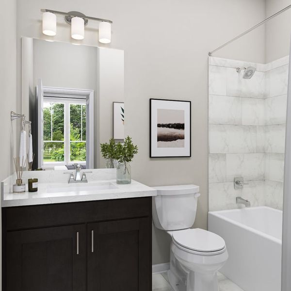 Furnished interior view inside a new home in Capitol Collection at Lariat, Liberty Hill (Image 7).