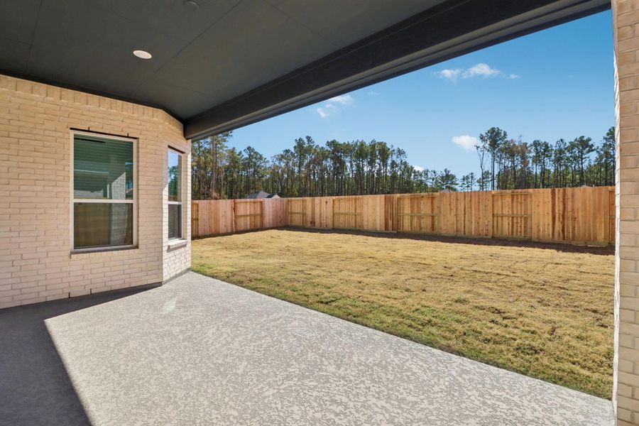 Exterior details and patio area of a home in The Highlands, Porter (Image 18).