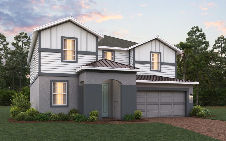 Front Exterior View of a Modern Central Florida Home