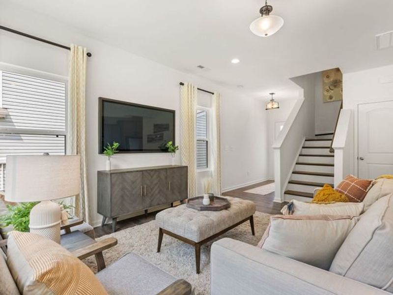 Representative furnished interior of a home built from the Baxter by True Homes in Autumn Ridge, High Shoals (Image 6). Representative furnished interior of a home built from the Baxter by True Homes in Autumn Ridge, High Shoals (Image 6).