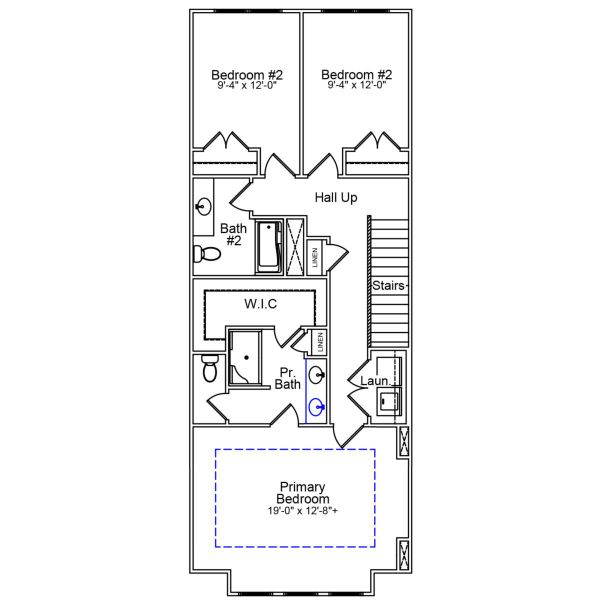 2D floor plan layout of this home in Sloan Station, Charlotte, NC (Image 3).