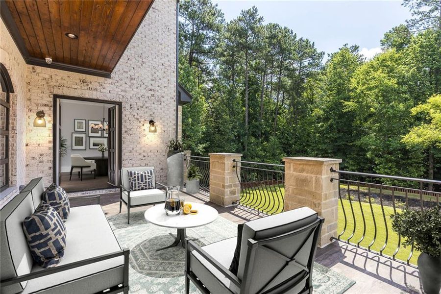 Exterior details and patio area of a home in , Roswell (Image 30).