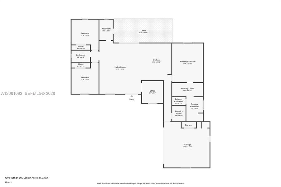 2D floor plan layout of this home in , Lehigh Acres, FL (Image 5). 2D floor plan layout of this home in , Lehigh Acres, FL (Image 5).