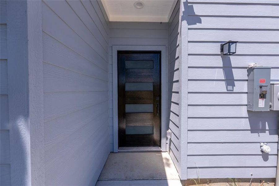 View of exterior entry