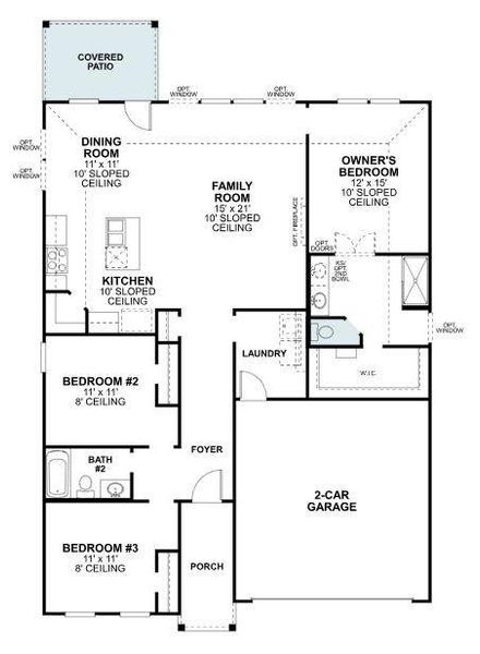 2D floor plan layout of this home in Meadow Park, Ponder, TX (Image 3). 2D floor plan layout of this home in Meadow Park, Ponder, TX (Image 3).